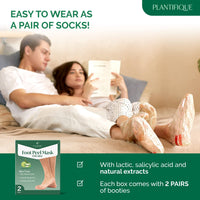 PLANTIFIQUE Plantifique Foot Peel Mask Foot Mask Dermatologically Tested Repair Heels & Removes Dry Dead Skin for Soft Baby Feet - Exfoliating Peel Mask for Hard Skin Peeling (Aloe Vera 2 Pack)