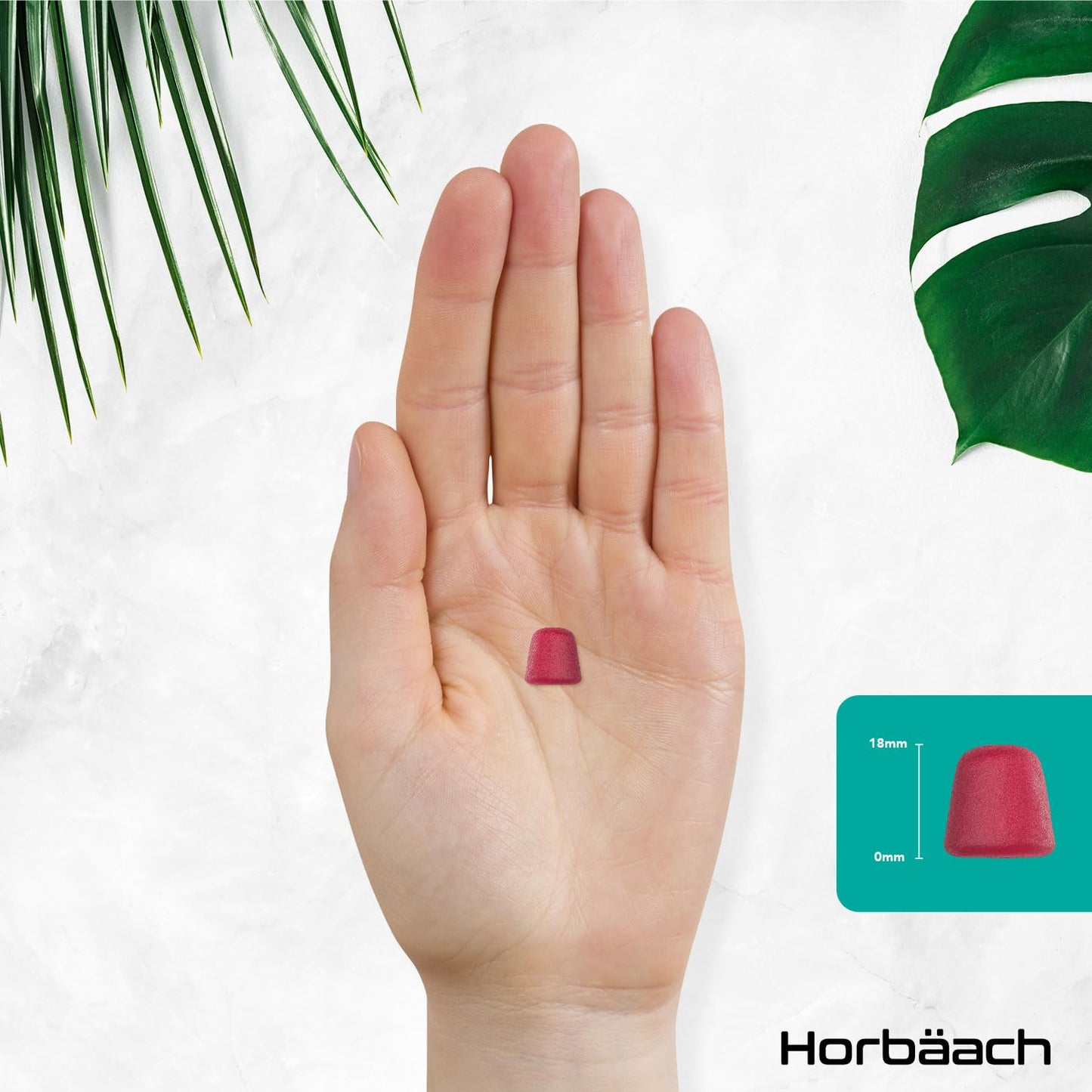 Biotin Gummies for Teens | 60 Count | Natural Strawberry Flavour | 10,000ug of Biotin to Support Hair & Skin Health | High Strength Vegan Supplement | by Horbaach