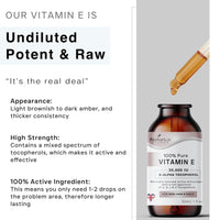 100% Pure Vitamin E Oil for Skin, Face, Hair & Nails Cuticle | Natural D - Alpha Tocopherol | High Strength Concentrated Antioxidant 30 ML