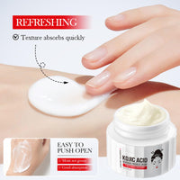 Pothenika Kojic Acid Face Cream Set, Kojic Acid Serum and Skin Lightening Cream, Anti-aging Dark Spot Remover for Face, Hydrating Face Cream Hyaluronic Acid Serum for Dull and Dry Skin(2PCS)