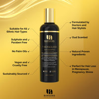 BARSONS Oud Shampoo for HER. Luxury Haircare Formula, designed by Doctors & Hair Stylists | Rosemary Oil, Argan Oil, Biotin, Caffeine, Saw Palmetto | Nourishing Shampoo for Thicker & Fuller Hair