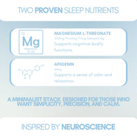 The Supplement Stack - Double Sleep+ - Magnesium L-Threonate & Apigenin - Natural Bedtime Stack for Deep Sleep, Night-Time Relaxation & Recovery - UK Company