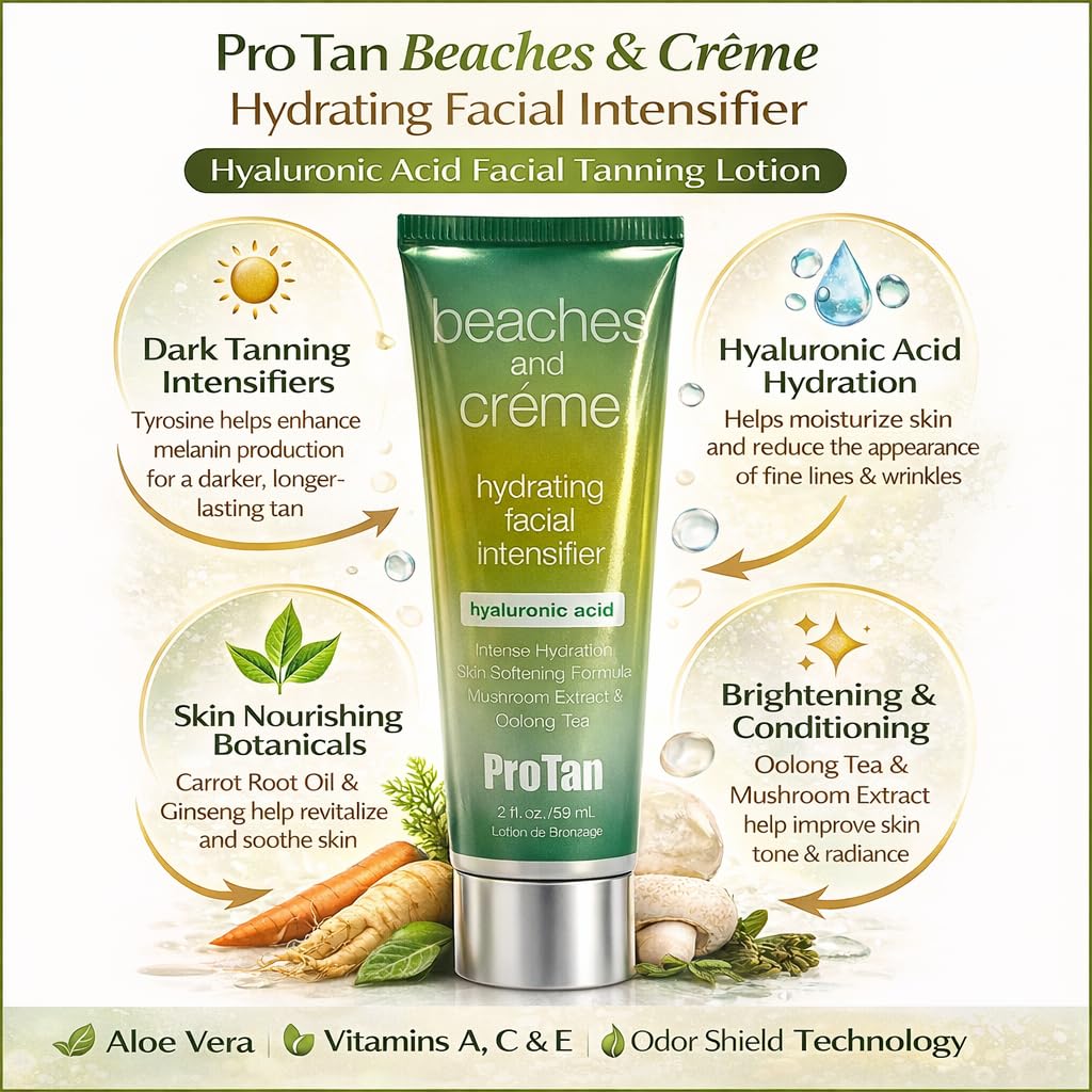 Pro Tan Beaches and Creme Hydrating Facial Intensifier with Hyaluronic Acid 59ml