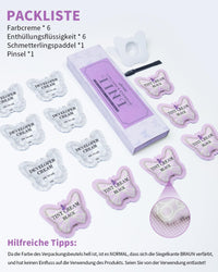 Libeauty Black Eyelash Tint Kit, 2 in 1 Brow & Eye Lash Tint Kit, Individual Package Developer & Black Lash Dye with Tools for Beginners and Salon