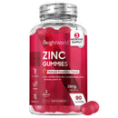 Zinc Gummies 25mg per Gummy – 90 Vegan Zinc Citrate Gummies - Natural Raspberry Flavour – Better Alternative to Bitter Zinc Tablets - Immunity, Skin & Hair Gummies - Zinc Supplement for Men & Women