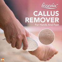 2pk Natural Pumice Stone for Feet | Callus Remover Feet Scrubber Dead Skin Pumice Stones | Foot Scrubber Pumice Stone Feet | Foot Pumice Stone for Hands Foot Stone Pumice for Hard Skin + SOL Sticker