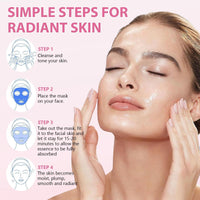 Wormeer 4PCS Collagen Face Mask - Face Masks Skincare for Deep Hydration & Firming - Glass Skin - Collagen Overnight Peel-Off Mask to Improve Fine Lines