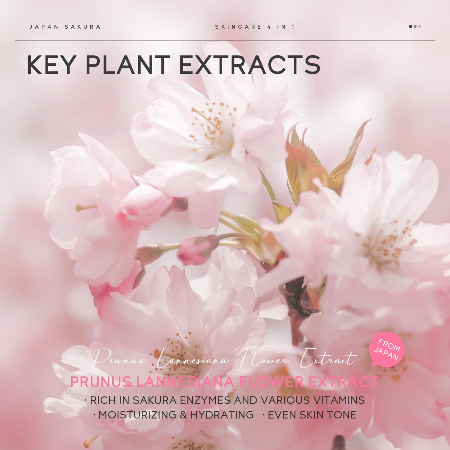 LAIKOU Sakura Skincare Set, Japanese Beauty Facial Kit for Women Teenage Girls, Cleanser, Toner, Serum, Moisturizer, Headband & Gua Sha Tool, Hydrating Facial Routine for Glowing Skin, 6PCS