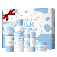 INSKIN Milk Skin Care Sets & Kits, Milk Skincare Set for Women Skincare, Christmas Gifts For Young Adult, Travel Facial Skincare Kit,Daily Face Care -Cleanser, Toner, Serum, Eye Cream & Moisturizer