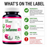 Hepatica SOYA Isoflavones 60mg | Standardised to 40% Isoflavones | 90 Vegan Capsules | 3-Month Supply | 3rd Party Lab Tested