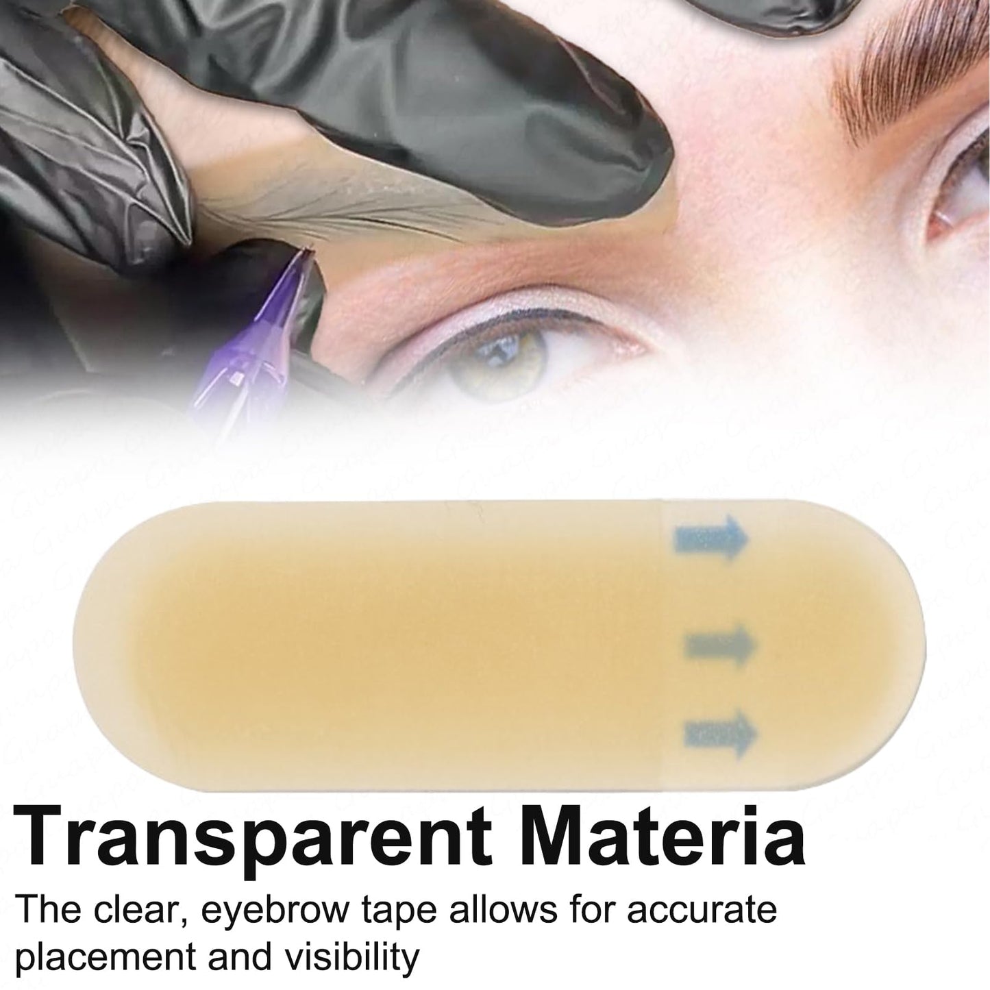 Eyebrow Stencil Kit, 20PCS Disposable Eyebrow Tattoo Practice Skin for Women & Beginners, Brow Mapping Tape Strips, Practice Bandage Ideal for Precision Brow Design