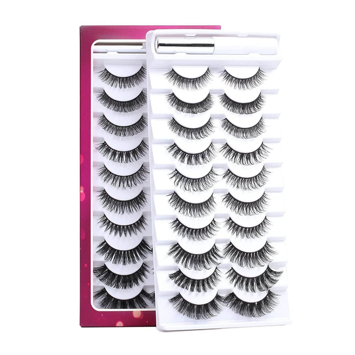 ocean pearl D Curl 45 Clusters DIY False Eyelashes Individual Reusable Soft Natural Easy Fan Russian Lashes Eyelash Extensions Clear Glue Individual Lashes 10-16mm