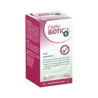 OMNi BiOTiC 6 | Glass | 30 portions (60g) | 6 Bacterial strains | 4 Billion Bacteria per Daily dose | Powder | with Inulin | Vegan | Gluten-Free | Lactose-Free | for Daily use