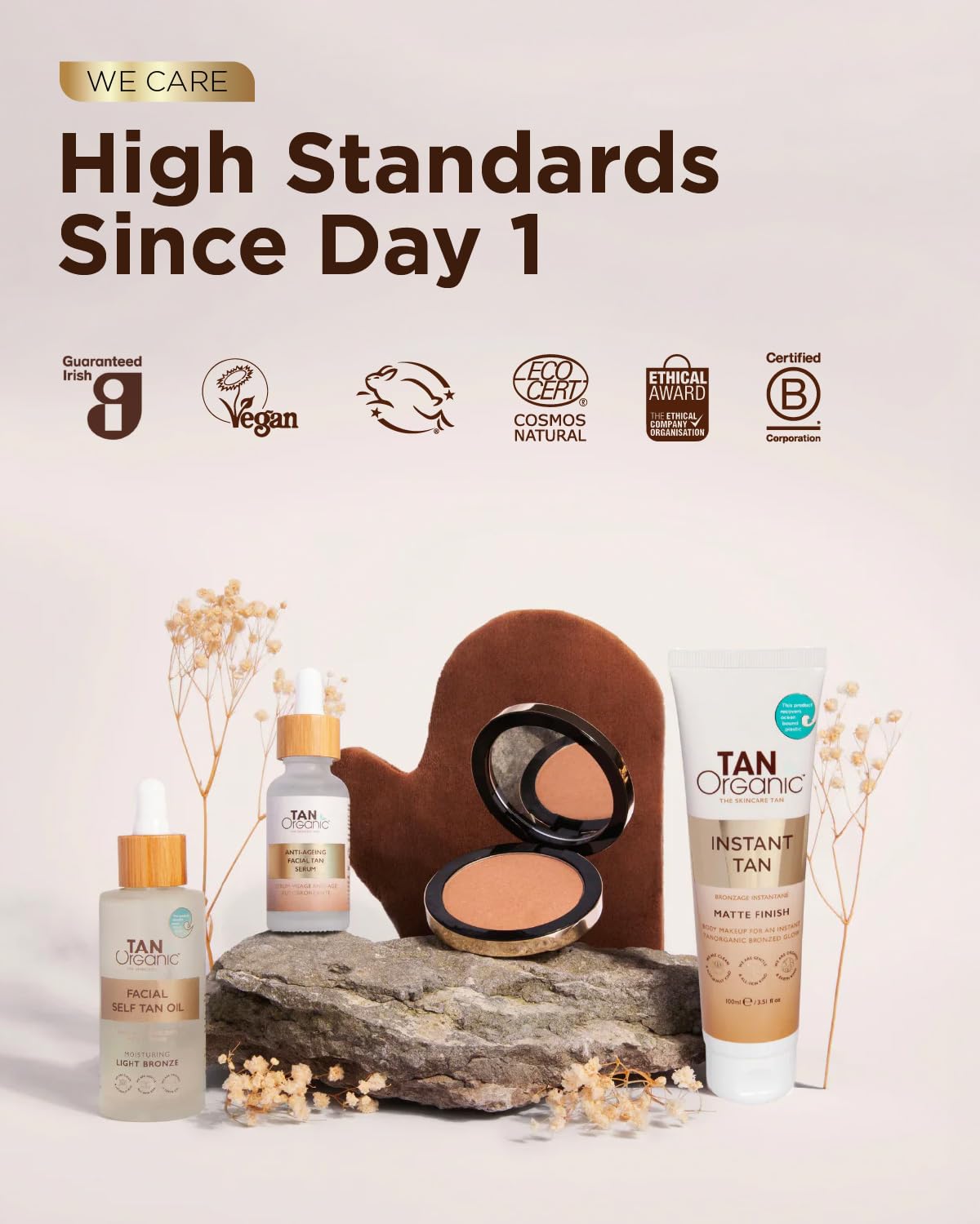 TanOrganic Face Self Tanning Oil 50ml | Organic & Vegan Streak-Free Face Tan with Aloe Vera, Argan Oil & Vitamin E | Transfer-Resistant Bronzing Drops for Hydrated Glow