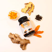 Yelixir Nutrition Curcumin Capsules 120 nos, Curcumin 95% Extract with High Strength Ginger and Black Pepper Extract, 550 mg per Vegetarian Capsule