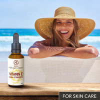 High Strength Pure Vitamin E - Concentrated Vitamin E Drops 30 ml - Tocopherol - Natural - Antiaging Vitamin E - Vitamin E for Vitamin E Oil - for Face - Skin - Hair - Nails - Lips