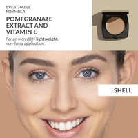 Avon Cream To Powder 3-in-1 Foundation, Concealer and Powder, Long Lasting Foundation Compact, Natural Looking Base that Lasts, SPF 15, 235P, Shell