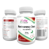 Tulip BioPharma Montmorency Cherry 5,000mg Equivalent | 180 Vegan Capsules | 3-Month Supply | 50:1 Tart Cherry Extract, No Sugar | 3rd Party Lab Tested