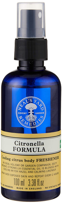 Neal's Yard Remedies | Citronella Formula Body Freshener for Cooling and Refreshing Body With Citrus Extracts, Essential Oils & Vitamin C | 100ml