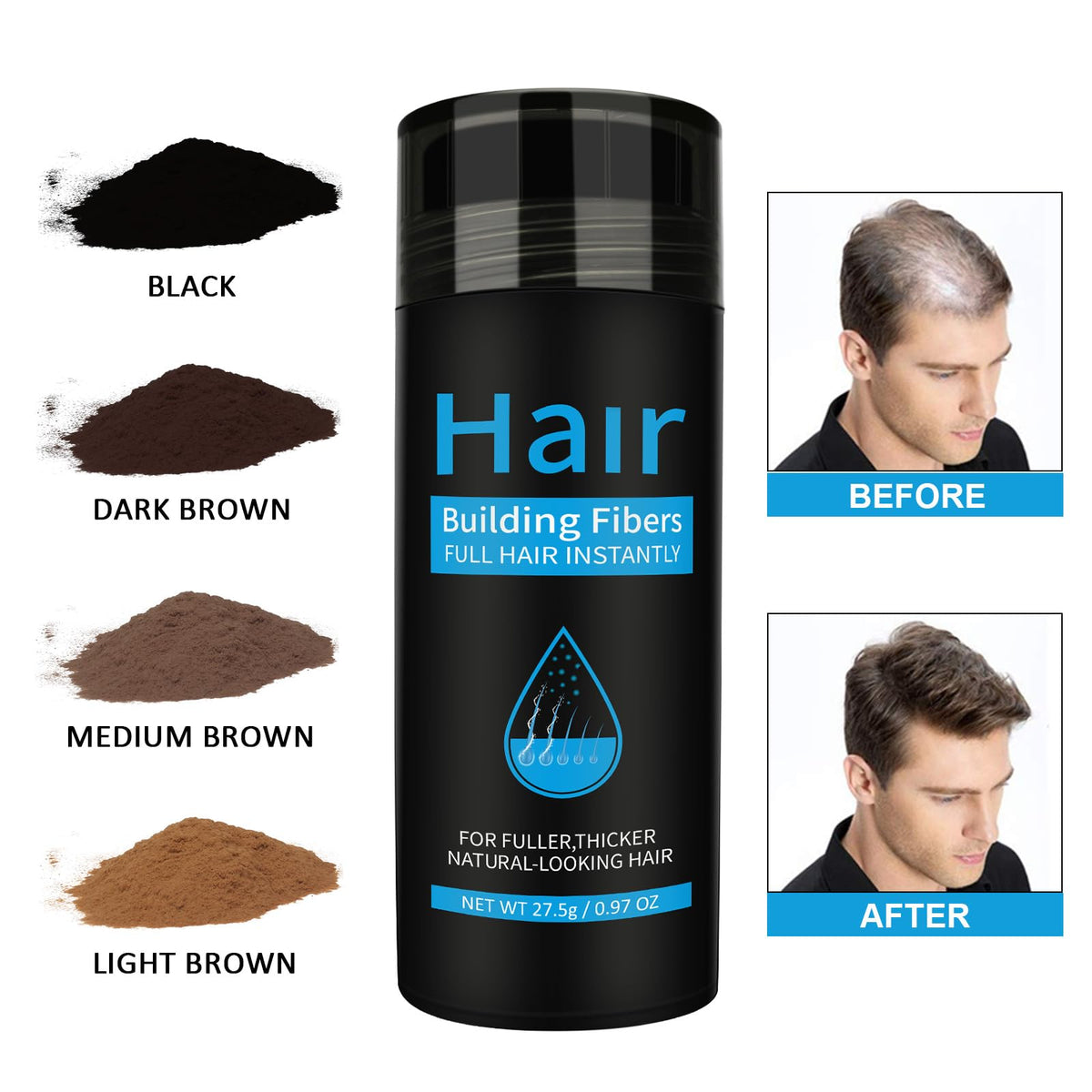 Pegciz Hair Fibres Light Brown (No Pumb Application)