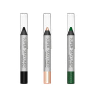 WUNDERBROW WUNDER2 JET SET EYES Makeup Eyeliner Pencil Set of 3 Long Lasting Waterproof Eye Liners, Black, Cream, Green