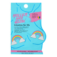 Holler & Glow Holler And Glow Breasties For Life Boob Masks. Rainbow Printed Sheet Masks, Infused with Vitamin E & Ceramides, Hydrating, Nourishing & Smoothing, Body Positive, Vegan, Cruelty Free, 15 ML
