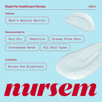 Nursem CARING HAND WASH – 300ml | Natural, ultra-gentle soap-free formula for very dry hands