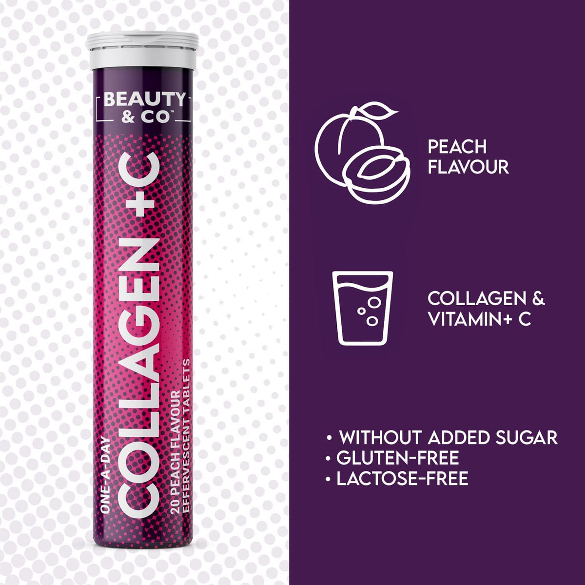 Beauty & Co Collagen Effervescent - Marine Collagen & Vitamin C (2 Tubes)