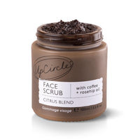 UPCIRCLE UpCircle Coffee Face Scrub - Citrus Blend For Normal + Dry Skin 100ml - Shea Butter, Coconut + Rosehip Oil - Natural, Vegan Face Exfoliator For Soft, Smooth Skin