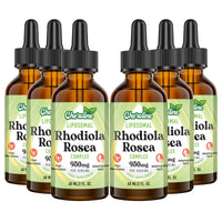 Cheroline Liposomal Rhodiola Rosea 950 mg, 9-in-1 Rhodiola Rosea Drops 360 ml, Rhodiola Root Liquid Tincture, Vegan Adaptogenic Herb Supplement for Energy, Stress & Mood (Pack of 6)
