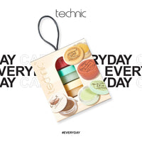 Technic Lip Balm & Scrub 4Pc Gift Set - 4 Flavours - Nourishing Coconut Sugar Scrub Lip Treatment & Softening Lip Balms - Vegan and Cruelty Free