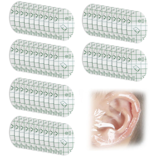 Generic Ear Covers for Shower – 60 Waterproof PU Stickers – Skin-Friendly & No-Lift Design for Swimming and Showering