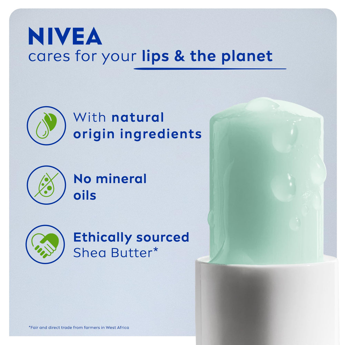 Nivea NIVEA 2in1 Aloe Vera Lip Scrub (4.8g), Caring Lip Balm with Aloe Vera and Vitamin E, Gently Exfoliates for Super Soft Lips, Intensive Lip Care, No Need to Wipe Off