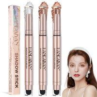 Allony Glitter Eyeshadow Stick, Cream Eyeshadow Stick, Pearlescent Double-Ended Eyeshadow Stick, Highly Pigmented, Smooth and Easy to Apply, Gold Eyeshadow for Golden Eye Makeup-178