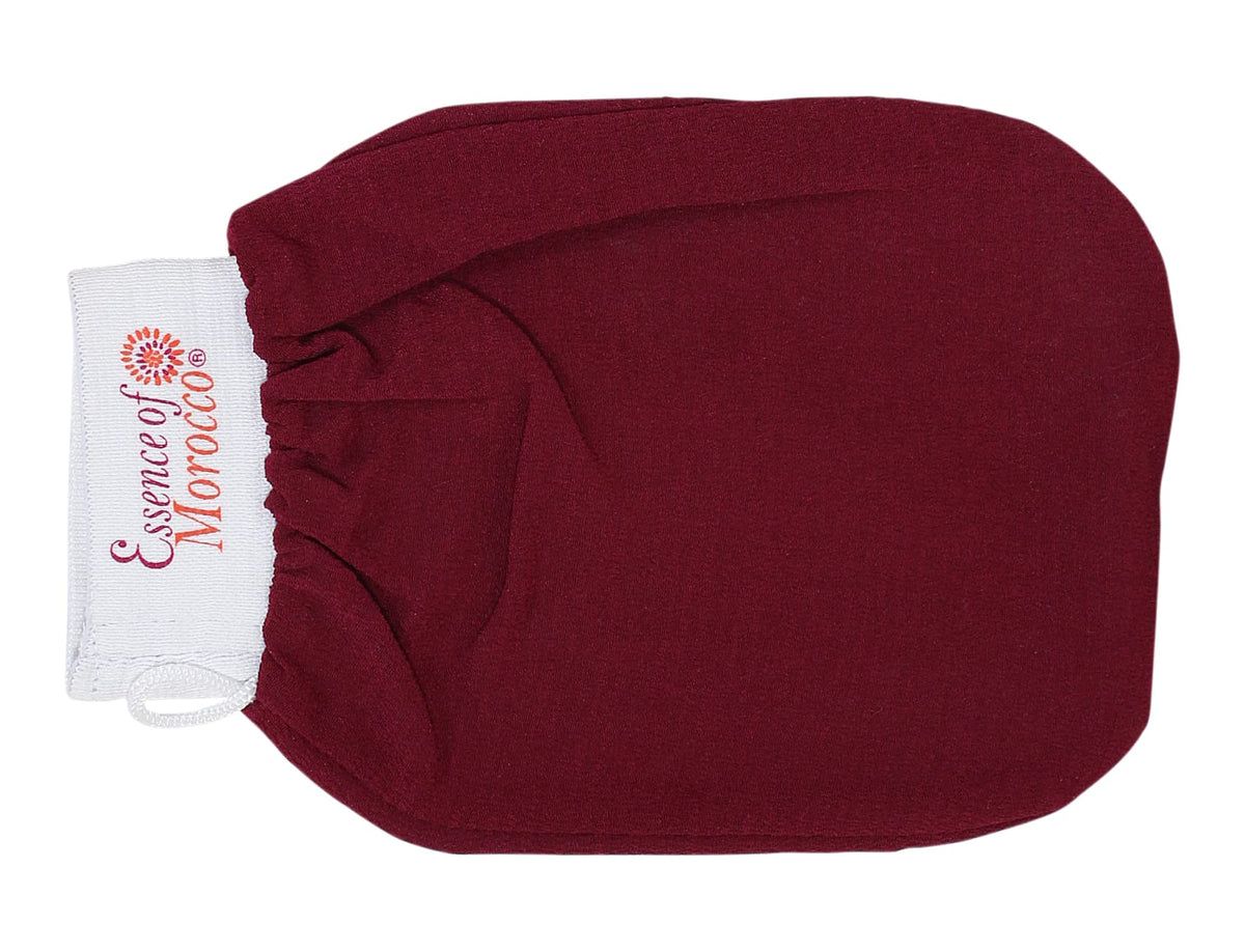 ESSENCE OF MOROCCO Moroccan Exfoliating Kessa Glove Hammam Scrub Mitt Made in Morocco Premium Quality Helps Cleanse Skin, Remove Fake Tan and Ingrown Hair (Pack of 1)
