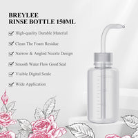BREYLEE Lash Shampoo Kit 60ml, Rinse Bottle & 2 Brushes, for Extensions
