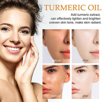 DMQ Turmeric Essential Oil,2PCS Turmeric Serum Dark Spot Removal Serum,Turmeric Skin Oil for Dry Skin,Turmeric Anti Aging Face Serum for Women,Turmeric Oil and Serum,Skin Moisturiser for Body&Face-100ml*2
