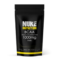 Nuke Nutrition BCAA Capsules | 60 Capsules 1000mg | Advanced Essential Amino Acids Supplement to Build Lean Muscle | Boost Recovery, Muscle Building & Growth | Leucine, Isoleucine & Valine | Vegan