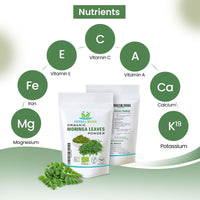 Herbal Magic's Organic Moringa Leaf Powder Raw and Pure Whole Leaves, Green Superfood for Smoothies, Shakes, Baking, Free from Fillers & Preservatives. of&G UK Organic Certified 100g (Pack of 1)