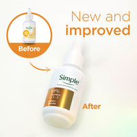 Simple Glow+ 10% Vitamins C + E + F Serum Skin Care for Dry or Dehydrated Skin, Brightening Face Glow Serum for Youthful Glowing Skin, 30 ml