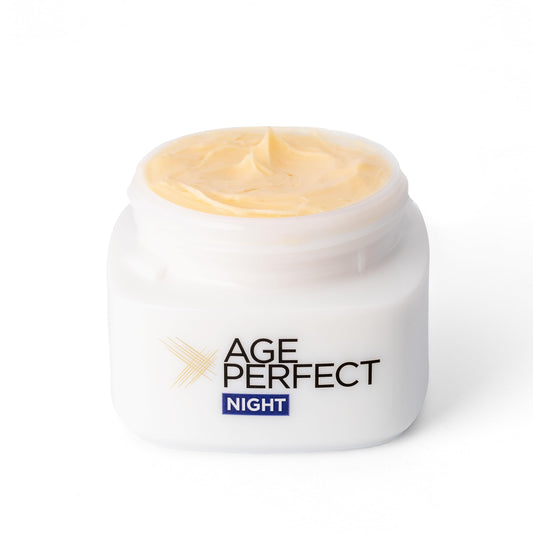 L'Oreal Paris Age Perfect Collagen Expert Retightening Care Night Cream, Anti-Sagging Plus Anti Age Spots Night Moisturiser Cream Targets Age Spots 50 ml