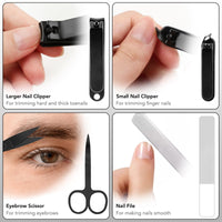Keiby Citom Tweezers Set and Nail Clippers 8Pcs Precision No Gaps Eyebrow Tweezer Kit