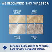 LIVE Schwarzkopf Live Post Bleach Toner Ice White Hair Toner, Lasts Up To 16 Washes, Semi-Permanent Blonde Hair Dye, For Brassy Yellow Tones, T1