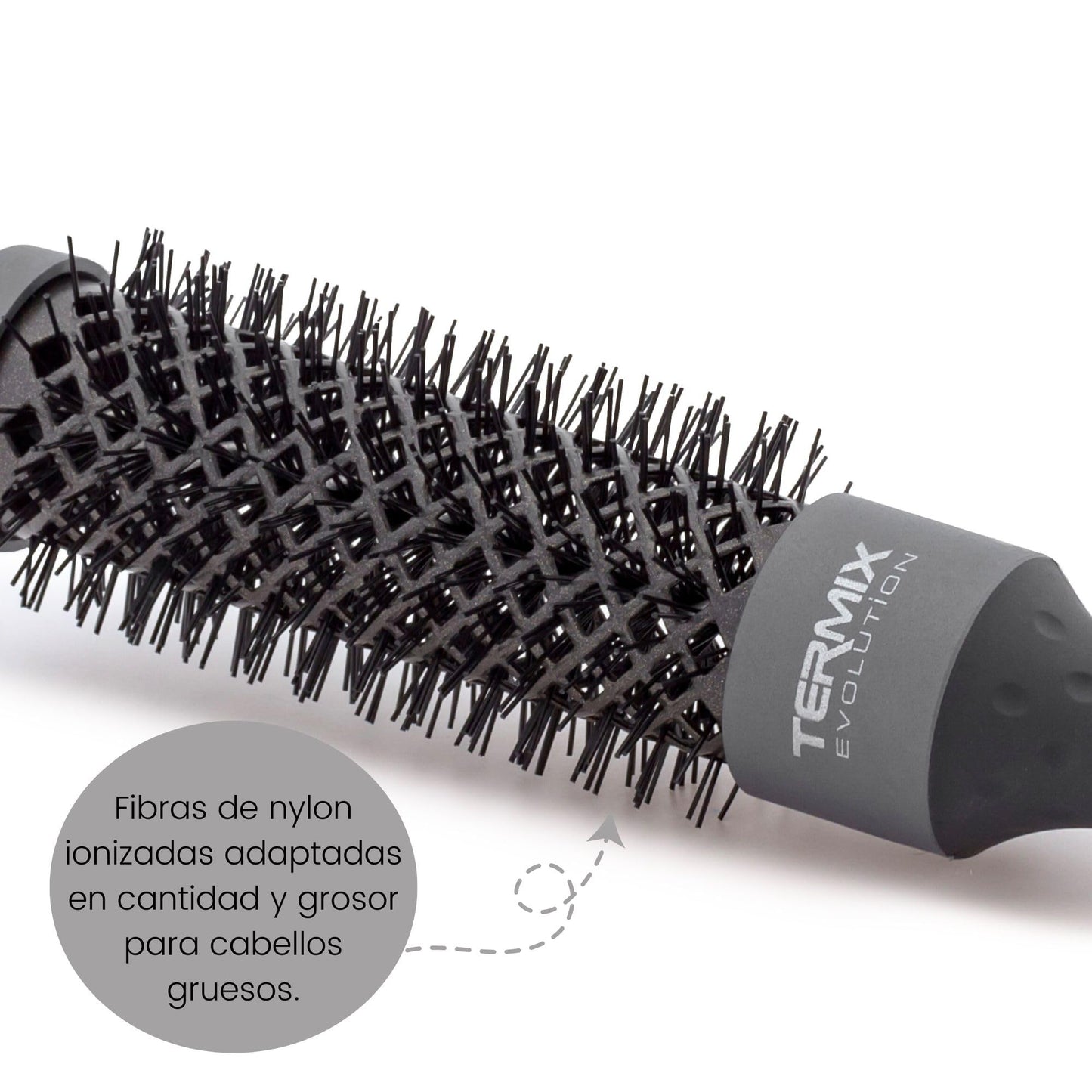 Termix Evolution Plus Ø 28 mm- Hairbrush for thick hair with Ionized bristles for thick and difficult-to-manage hair