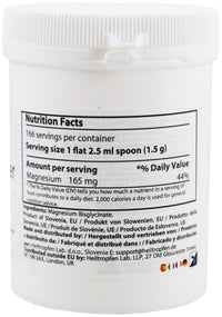 Magnesium glycinate as Magnesium bisglycinate | 0.55 lb – 250 g | Crystal Powder Soluble in Water | Heiltropfen®