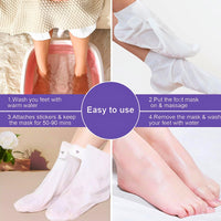 7PCS Foot Peel Mask for Hard Skin & Feet Scrubber & Socks, Exfoliating Foot Peel Mask, Callus Remover for Feet, Foot Moisturiser Socks for Foot Care