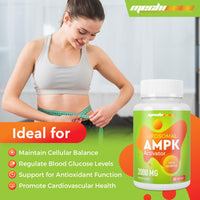 Mechicoco Liposomal AMPK Activator Capsules 2000 mg, 6-in-1 Formula with Quercetin Dihydrate, Resveratrol and Cinnamon Bark, for Antioxidant Support and Cellular Regulation, NO Soy,NO Gluten