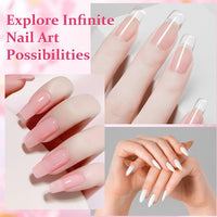 DouborQ Acrylic Nail Kit with Electric Nail Drill Nail Lamp,U V Nail Dryer Light Nail Art Tools,False Nail Tips Starter Set Acrylic Nail Art Supplies for Beginner with Everything (1-6)