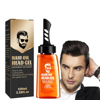 Alelyer Hair Styling Gel for Men, 2-in-1 Hair Wax Gel with Comb, Hair Styling Gel for Men, Hair Gel with Comb, Hair Oil Head Gel, Hair Styling Gel with Comb for Men, Long-Lasting, Quick Building, 100 ml