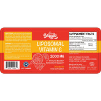 Liposomal Vitamin C 2000 mg Liquid Supplement, Maximum Absorption, High Strength Vegan VIT C, Ascorbic Acid, Non-GMO, Gluten Free, Soy-Free